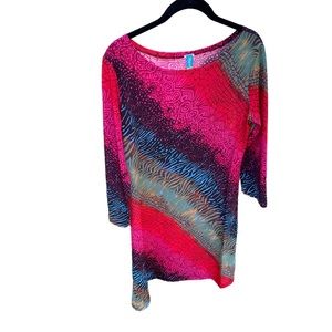 Touch Express M Bright Abstract Sheath Mini Dress.